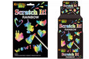 Scratch It Rainbow 24pk activity and puzzle books by Kandy Toys, featuring colorful rainbow designs and engaging scratch-off pages.