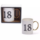 Tiger Feet Mug featuring Age 18 Art Deco design, ceramic mug with bold tiger foot graphic and vintage art style.