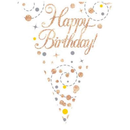 Oaktree Bunting Happy Birthday Fizz Rose Gold 3.9m