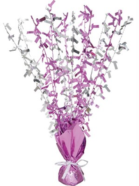 Pink 1st Birthday Balloon Weight Centrepiece