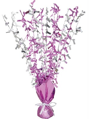 Pink 1st Birthday Balloon Weight Centrepiece