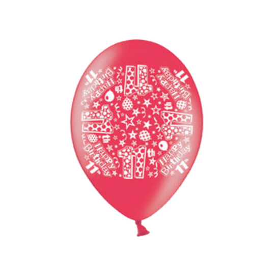 Age 11 Latex Balloons 9" 10pk