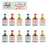 Henbrandt 12 Pack Party Poppers Mixed Colours
