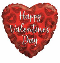 Apac Valentine's Red Kisses 18" Foil Balloon