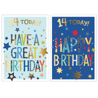 Poppyhill 12 Pack Cards C50 Birthday Age 14