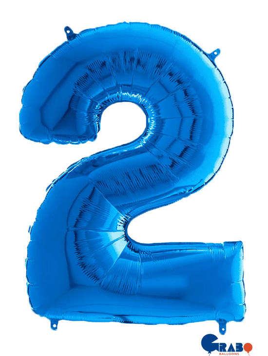 Grabo Foil Balloon Blue 26" Number 2