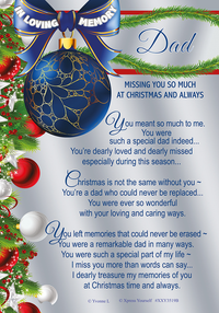 Xpress Yourself Memorial Christmas Dad 6pk
