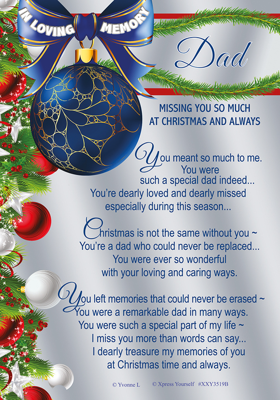 Xpress Yourself Memorial Christmas Dad 6pk