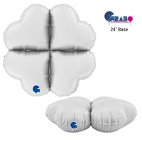 Grabo Satin White Heart 24" Balloon Base