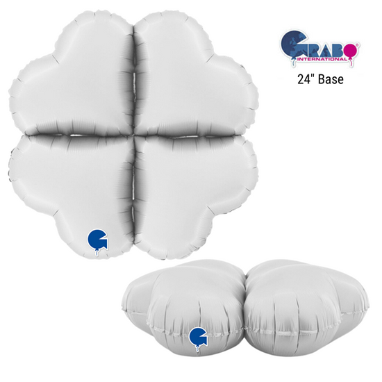Grabo Satin White Heart 24" Balloon Base