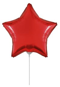 Flexmetal Red Star 9" Foil Balloon (Loose)