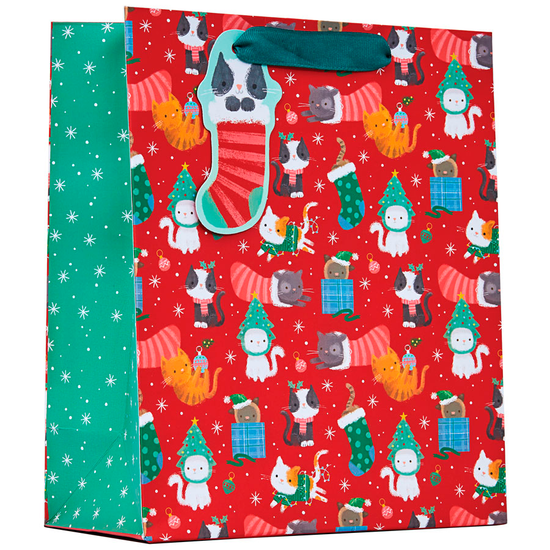 Partisan 6 Pack Gift Bag Xmas Kittens Medium