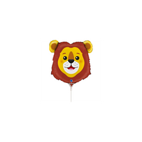 Lion Animal Head 14" Mini Shape Foil Balloon