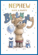 Set of six Simon Elvin C50 birthday cards for nephew featuring colorful designs and festive themes.
