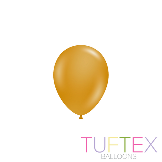 Tuftex Metallic Gold 5" Latex Balloons 50pk