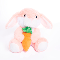 Tiger Feet Soft Toy Bunny With Carrot Pink 20cm