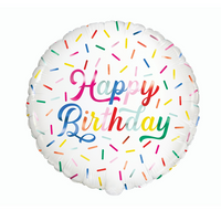 Unique Happy Birthday Sprinkles 18" Foil Balloon