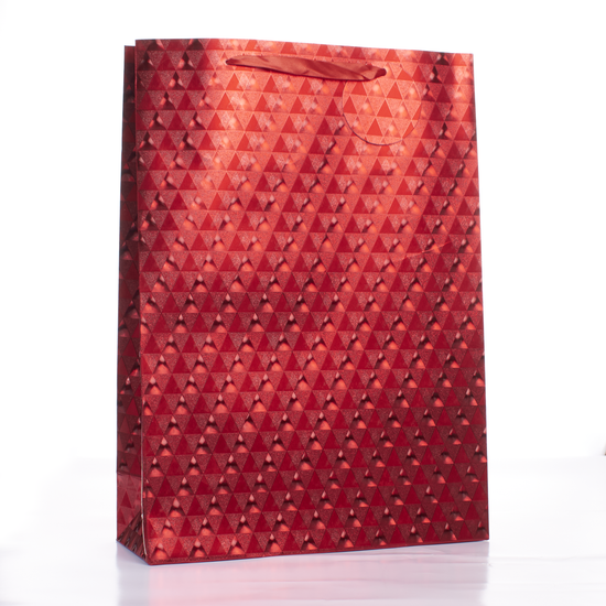 Gift Bag Red Holographic Extra Large 6pk