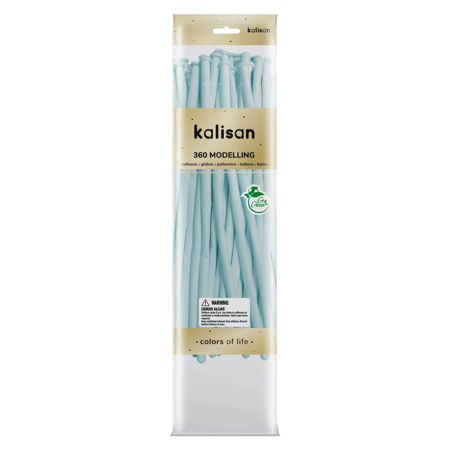 Kalisan 360 Nozzle Up Latex Macaron Baby Blue 50pk