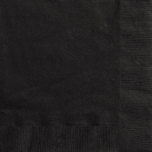 Unique 20 Pack Luncheon Napkins Midnight Black