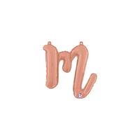 Grabo Foil Balloon Rose Gold 14" Letter M