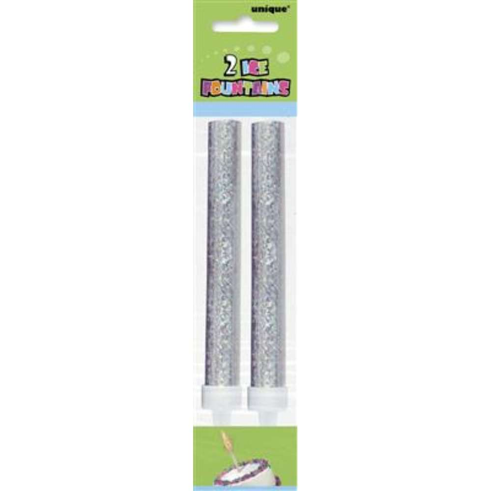 Unique 2 Pack Ice Fountain Prismatic Silver