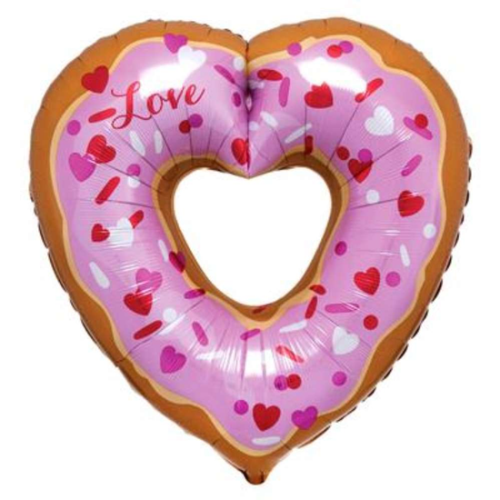 Foil Balloon Supershape Open Heart Donut 26