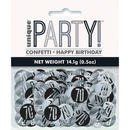 Black Glitz 70th Birthday Foil Confetti 14g
