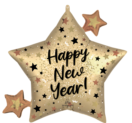Anagram Natural Sparkle New Year 29" Foil Balloon