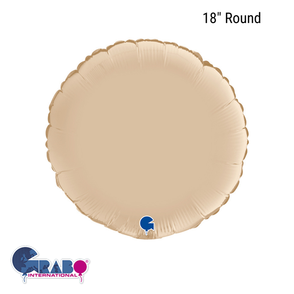 Grabo Foil Balloon Satin Cream Round 18"