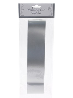 Wedding Car Ribbon 9m - Silver