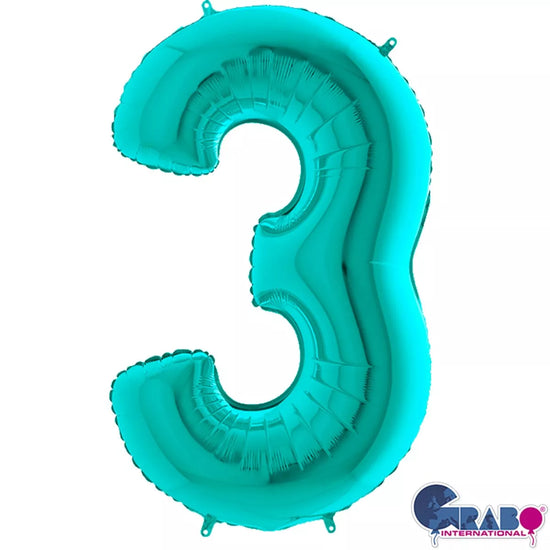 Grabo Foil Balloon Tiffany 40" Number 3