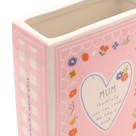 Widdop Love Life Book Vase Mum 15cm