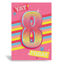 Prelude Pzazzle C50 Birthday Age 8 6pk