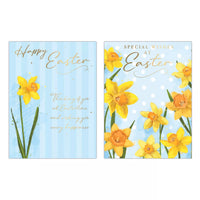 Tiger Feet Easter acetate cards, 240 pack with 24 sets of 10 cards each, featuring colorful tiger footprints and festive designs.