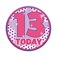 Small Badges Age 13 Female 6pk