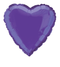 Unique Foil Balloon Deep Purple Heart 18