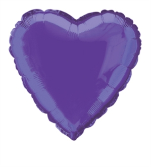 Unique Foil Balloon Deep Purple Heart 18