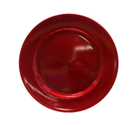 Uncle Bills Plate Glitter Red 33cm