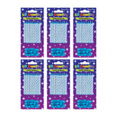 Six blue spiral party candles from Simon Elvin, decorative birthday candles with a vibrant spiraled design.