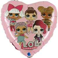 Grabo Foil Balloon LOL Surpise Pink 18"