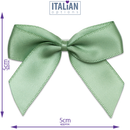 Italian Options 12 Pack Ribbon Bows Sage Green 5cm