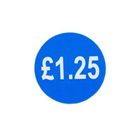 1000 Blue Price Labels 25mm Round 1.25