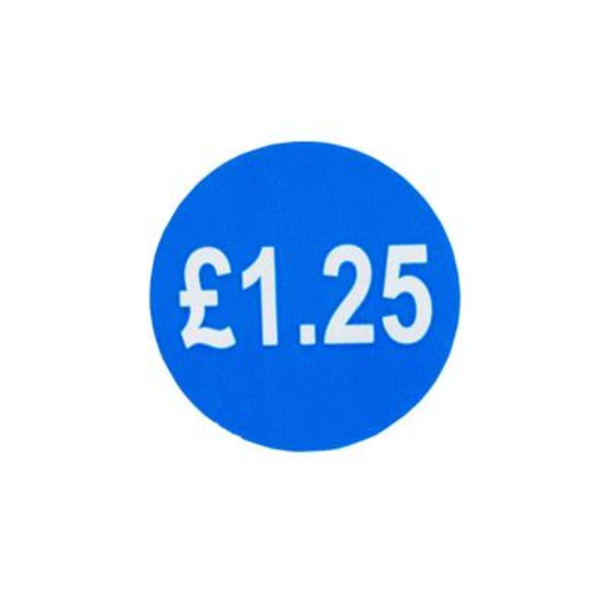 1000 Blue Price Labels 25mm Round 1.25