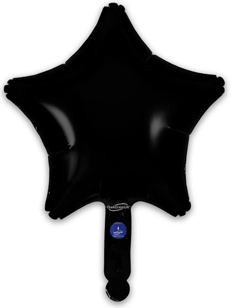 Oaktree Black Star 9" Foil Balloon (Loose)