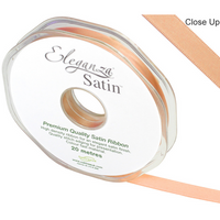 Eleganza Satin Ribbon Peach 10mm x 20m