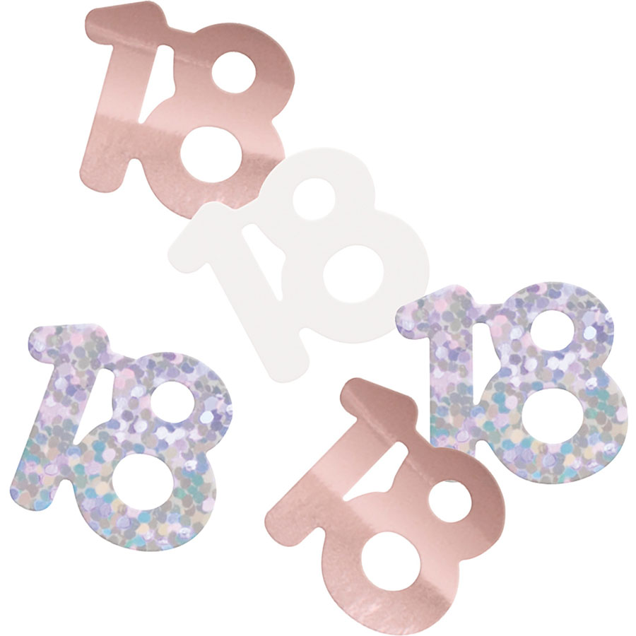 14g Confetti Age 18 Glitz Rose Gold