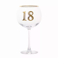 Tiger Feet Art Deco Gin Glass Age 18