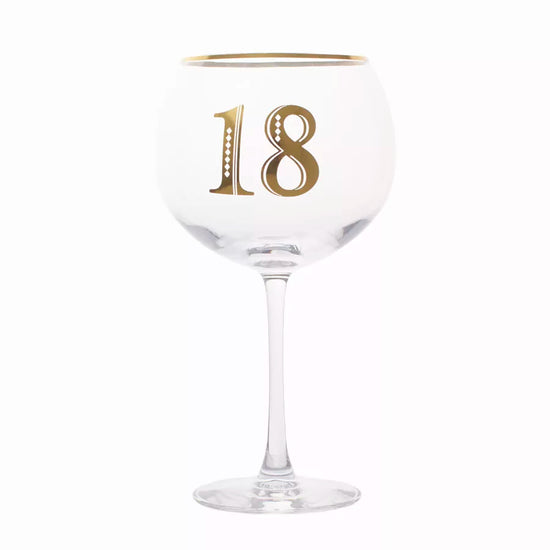 Tiger Feet Art Deco Gin Glass Age 18