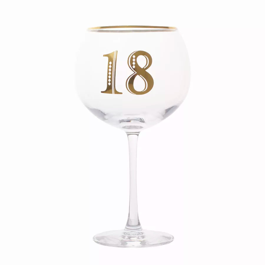 Tiger Feet Art Deco Gin Glass Age 18